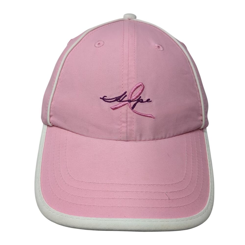 Hope Pink Ribbon Breast Cancer Awareness Baseball Cap Pink OS Adjustable Wilson